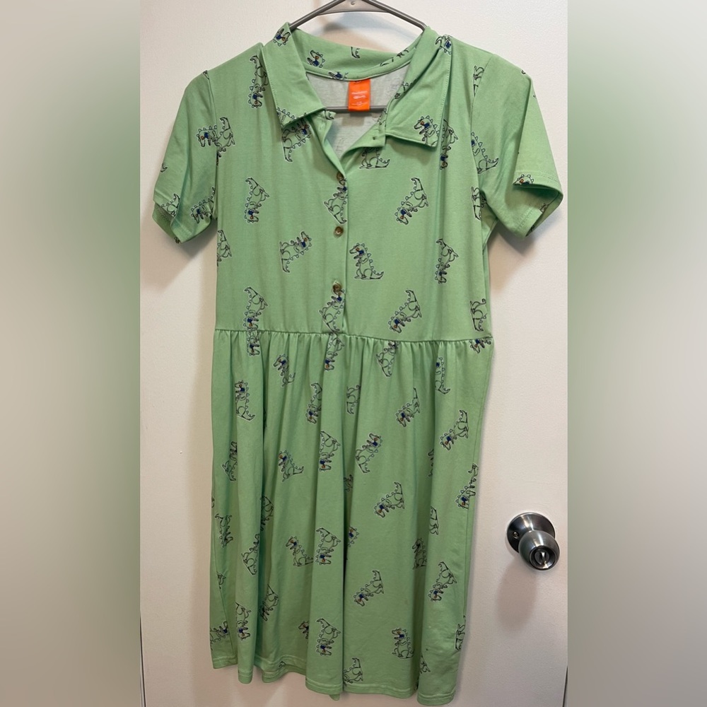 Cakeworthy Reptar women’s dress L NWOT